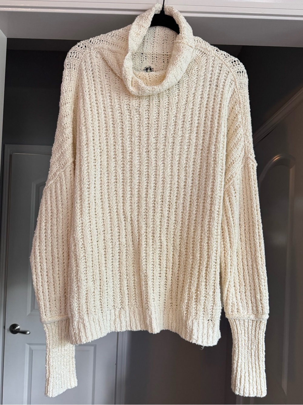 We The Free oversized chunky knit sweater ivory size small